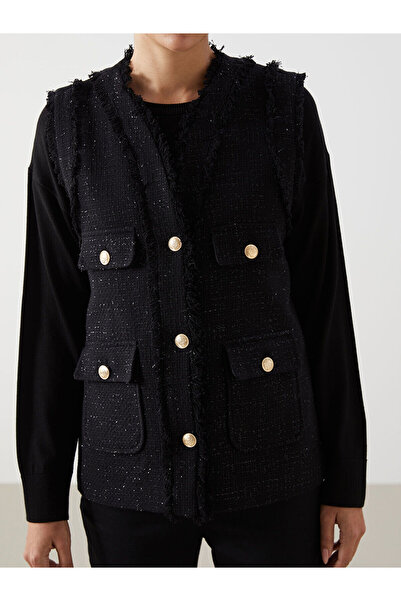 LC Waikiki LCWK V Yaka Parlak Görünümlü Kadın Yelek