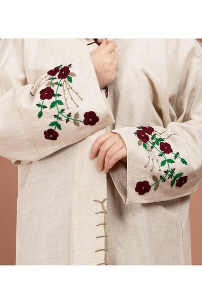 IKKXA Floral Handwork Lenin Emirati Abaya AIK5060