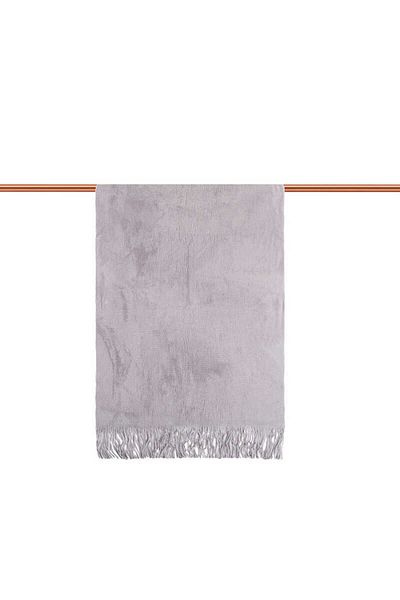 Bursa İpek Gray Angora Shawl