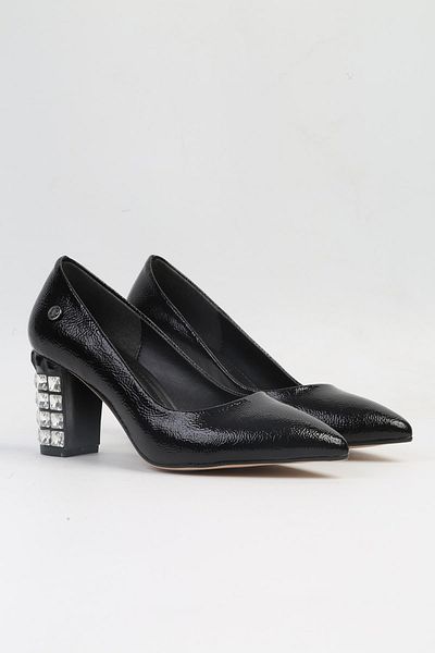 Pierre Cardin ® |   Pc-51201 - 3478 Black Wrinkled - Women's High Heels