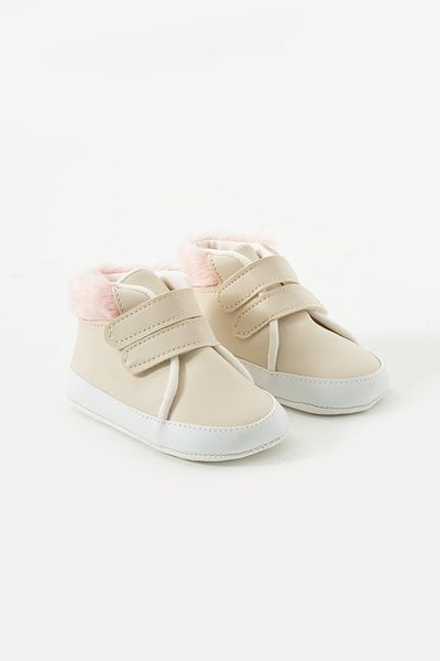yummy kids Non-Slip Sole Plush Velcro Comfortable Baby First Step Booties