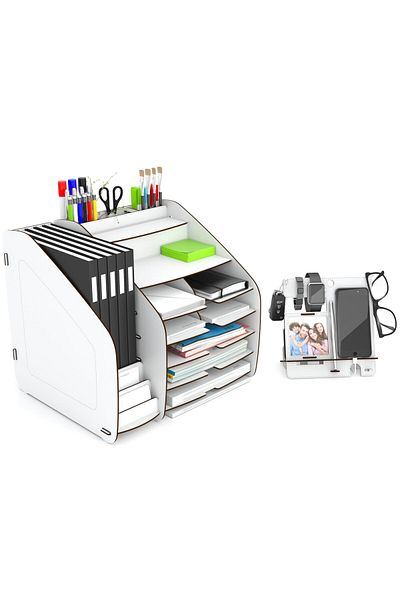 Home Canvas HC Home Canvas Cosmo Organizer - White, X-Large