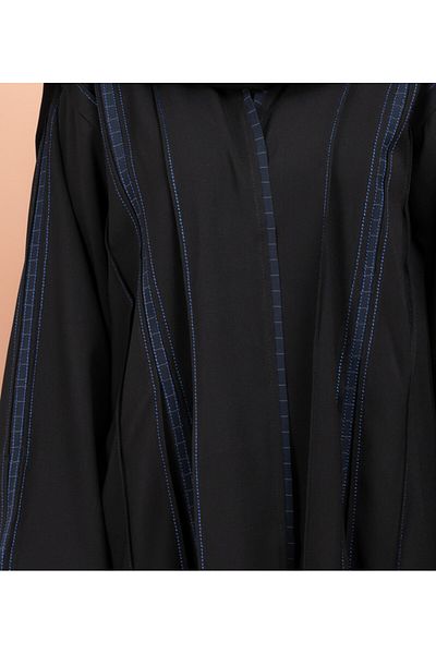 IKKXA Modern Emirati Striped Abaya AIK5051