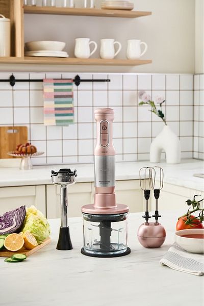 Karaca Prosteel 1000W Blender Set with Glass Bowl and Rosegold