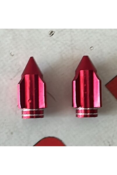 MTS Aliminyum Kırmızı Füze Sibop Kapağı 2'li Sibop Kapağı Uyumlu