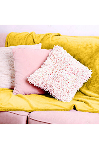 Hotel Linen Klub Single- Flannel Micro-Fleece Throw Blanket, 150 x 200cm, Mustard