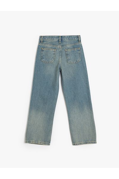 Koton Pantaloni din blugi cu buzunar drept Jean drept din bumbac