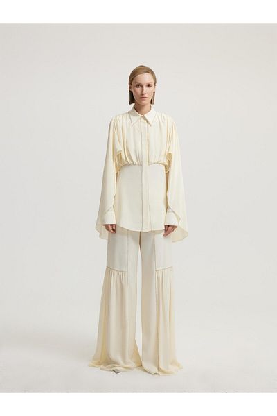 BAQA Drawstring and Stone Detailed Blouse