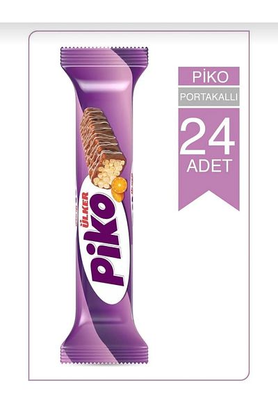 Ülker Rice Popping Orange Milk Chocolate Coated 18 Grams X 24 Pieces (Total 432 Grams)