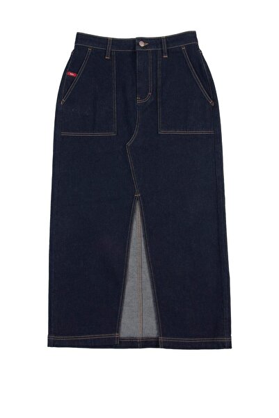 Lee Cooper Normal Bel Mavi Kadın Düz Standart Etek 251 LCF 126002 MIA DENIM