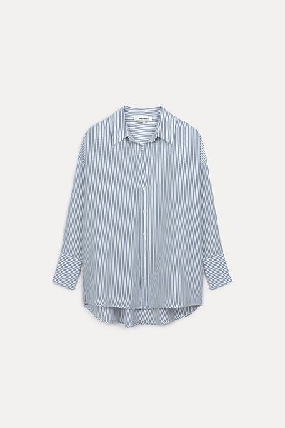 VATKALI Semi see through striped shirt