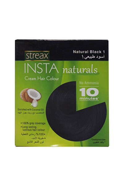 Streax Insta Cream Hair Colour Natural Black 15ml