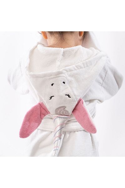 Orange Bed & Bath Unicorn Lilac Kids Hooded Towel Bath Robe - 14 - 16 yrs