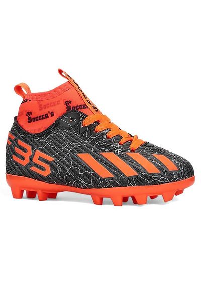 Celira Ns01 Black Orange Boys' Sock Turf Football Shoes