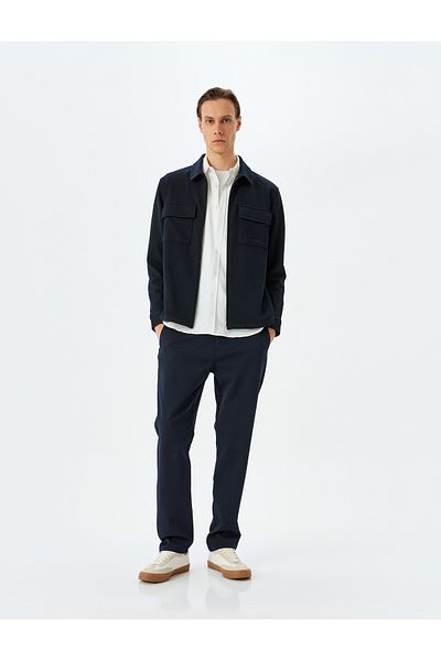 Koton Straight Fit Viscose Blended Pocket Detailed Buttoned Fabric Trousers