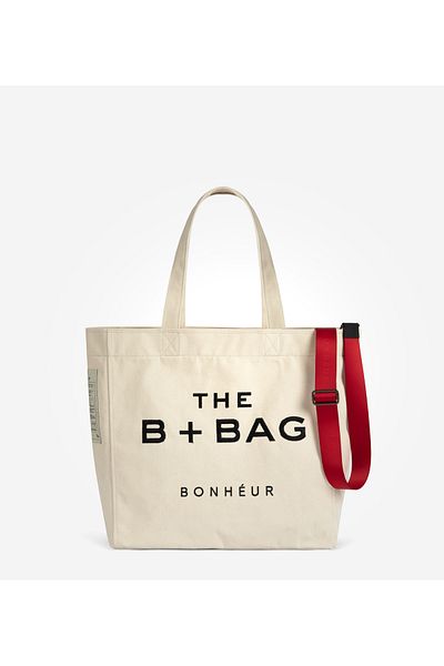 Bonheur Canvas Coconut Milk Medium Tote Bag
