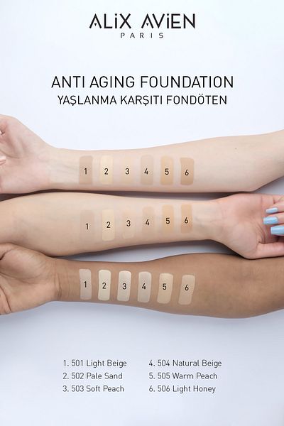 alix avien paris ANTI AGING FOUNDATION 502 PALE SAND