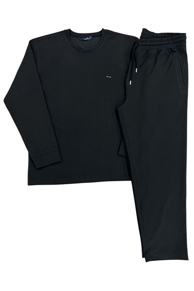 lacaton Long Sleeve O Neck Plus Size Pajamas Set