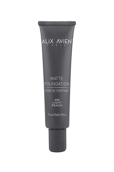 Alix Avien Matte Foundation with Long-Lasting Natural Matte Finish Vitamin E - Matte Foundation 406 Light Peach