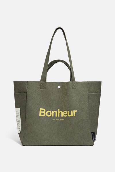 Bonheur N ° 4 Canvas Bag - Green Splash