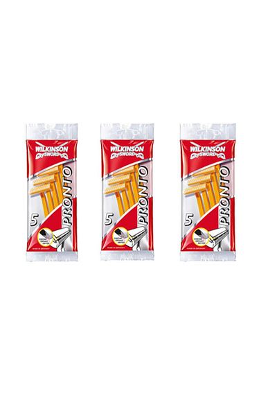 Wilkinson Sword برونتو شفرة واحدة 5 قطع شفرات حلاقة للاستعمال مرة واحدة 3 أكياس