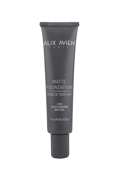 Alix Avien Matte Foundation 409 - Natural Mat, with Vitamin E, Long-Lasting Cashmere