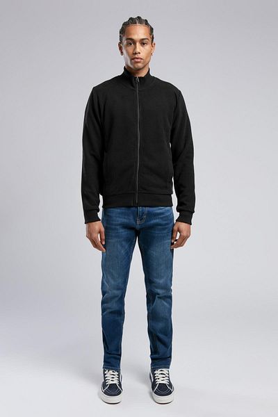 Lee Cooper Ανδρικό φούτερ με γιακά με φερμουάρ Dreon μαύρο