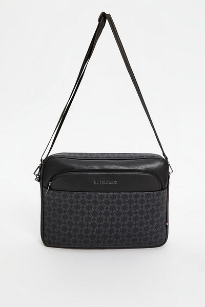 U.S. Polo Assn. Χαρτοφύλακας φορητού υπολογιστή US Polo Assn 23600 Μαύρος με ιμάντα ώμου