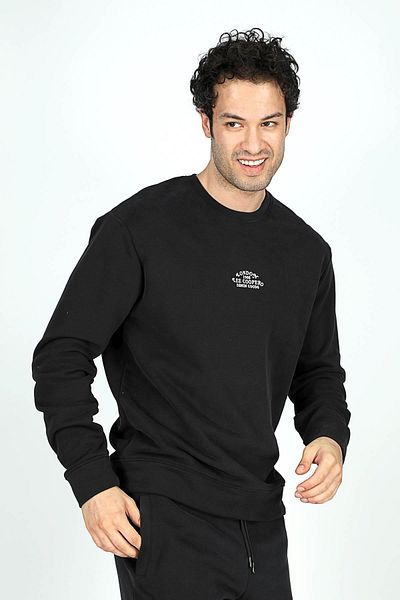 Lee Cooper Men's Kid O Neck Sweatshirt - Anthracite