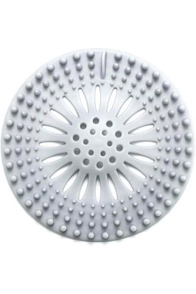 MAİN SHOP Silicone Sink and Bathtub Stopper Round Strainer Bath Stopper Bathroom Drainer White Color 1Pcs M-140