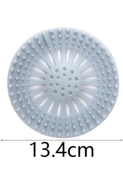 MAİN SHOP Round Silicone Strainer 12 cm Sink and Bathtub Strainer, Sink Stopper White Color 1 Piece M-140