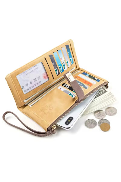 rinkadoll Kaliteli süet deri yumuşak bileklikli cüzdan