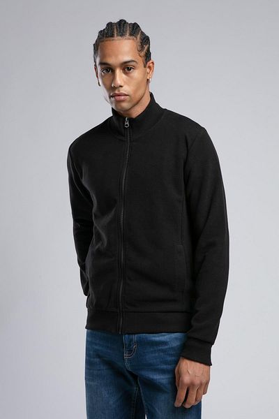 Lee Cooper Ανδρικό φούτερ με γιακά με φερμουάρ Dreon μαύρο