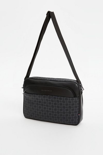 U.S. Polo Assn. Χαρτοφύλακας φορητού υπολογιστή US Polo Assn 23600 Μαύρος με ιμάντα ώμου