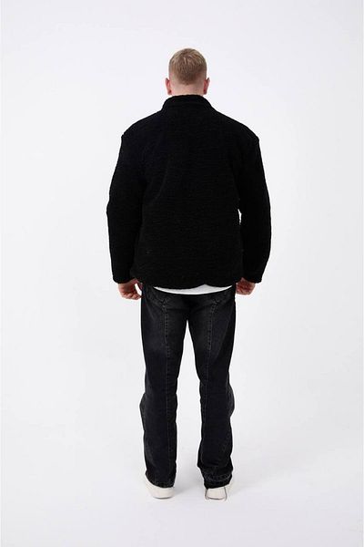 İLKCET MODA Garni Λεπτομερές βελούδινο παλτό Unisex με επένδυση