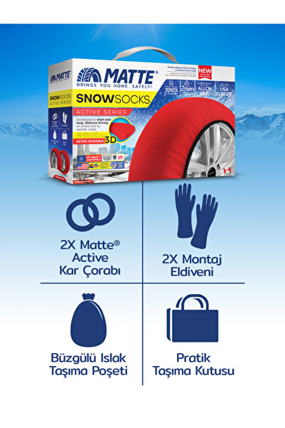 Matte Kar Çorabı - Active Series