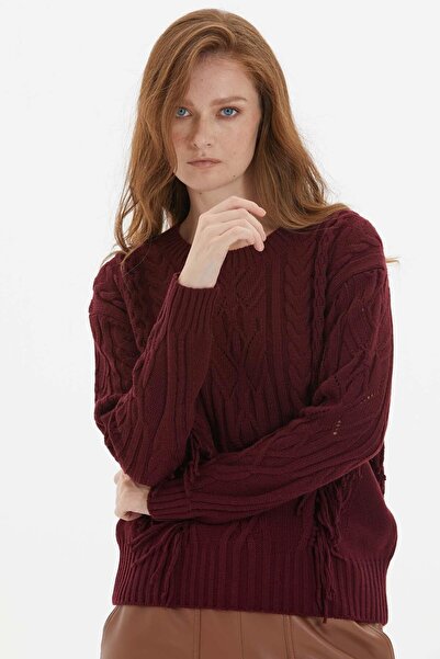 Two Mail Бордова блуза - з шнурівкою
