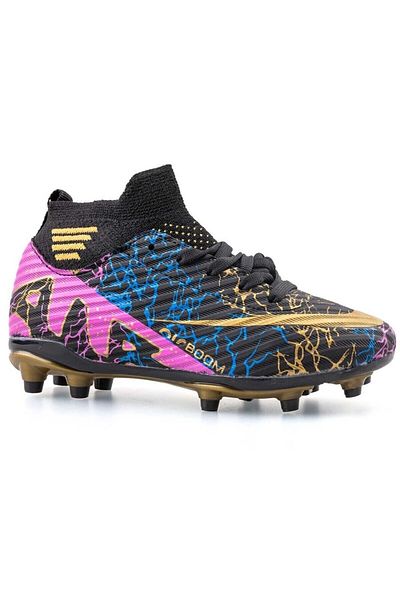LALİGA Men's Football Boots with Socks Laliga 565 Black Gold Color