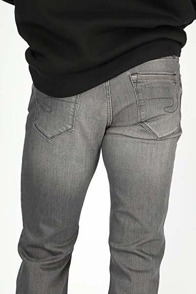 Lee Cooper Jagger Erkek Slım Straıght Dar Kesim Normal Bel Düz Paça Jean Pantolon Gri