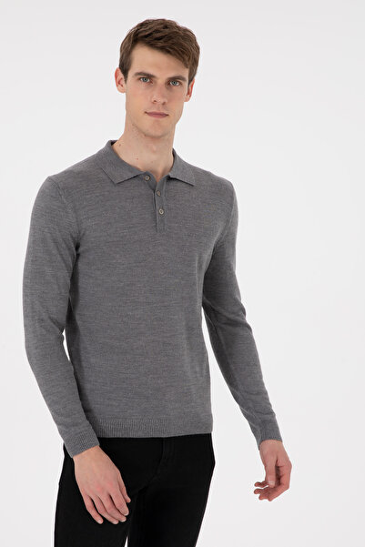 U.S. Polo Assn. Men's Gray Melange Sweater 50293728 -Vr086