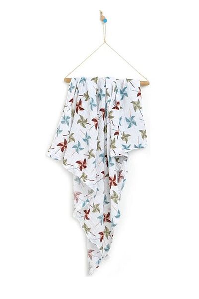 Little Dreams ebebek Unisex Muslin Blanket - Wind Rose Pattern, Washable Blanket