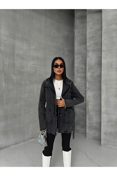 SOLİS MODA Trench de damă din denim