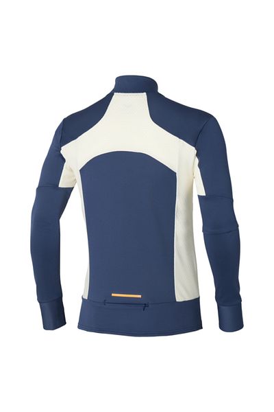 MIZUNO Мъжки суитшърт Warmalite с половин цип, син / бял