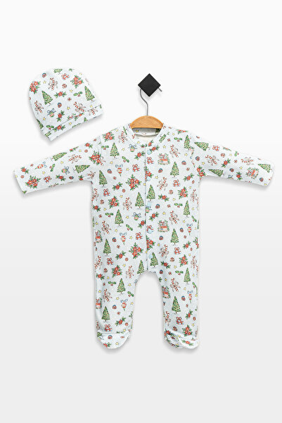 babynup كيس نوم مطبوع عليه قبعة عيد الميلاد باللون الأزرق العضوي للفتيات الصغ...