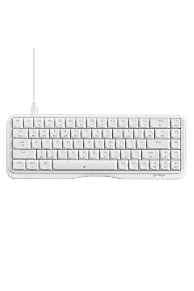 Sarftech K68se %65 Sade Tasarım Usb Beyaz Mekanik Red Switch Gaming Oyuncu Klavyesi Aparat Hediyeli