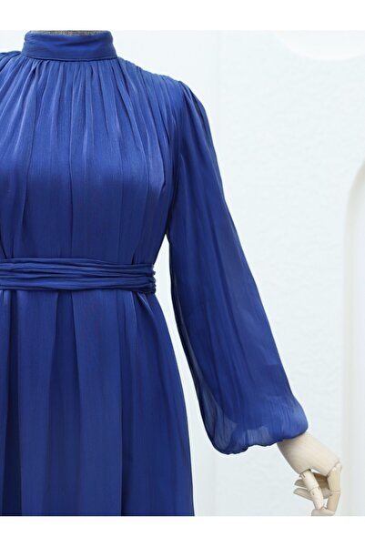 Modamorfo Сукня з балонними рукавами з ефектом блиску на плечах - Laci