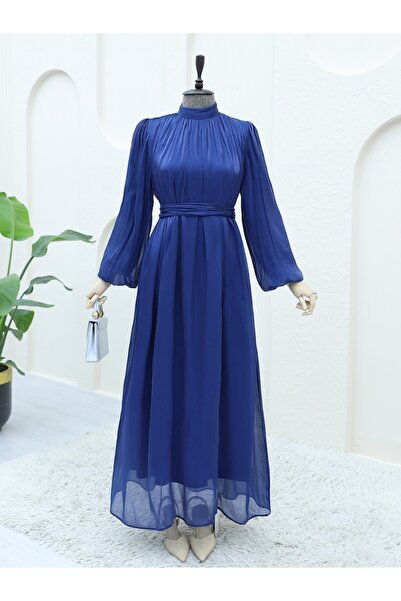 Modamorfo Сукня з балонними рукавами з ефектом блиску на плечах - Laci