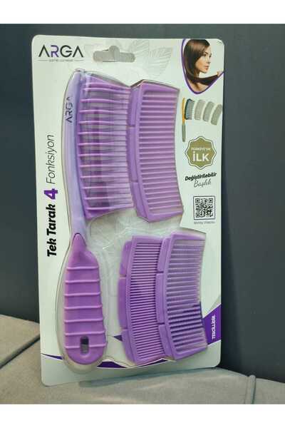 Lider MAGNESİA Pieptene funcțional cu 4 capete - Mâner în dungi interschimbabil