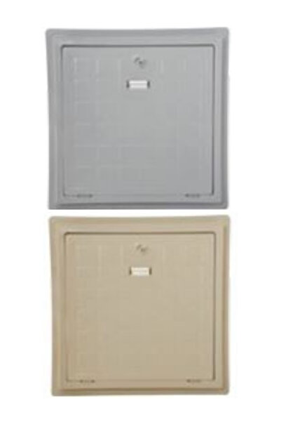 Waterfun 80x80cm Cam Takviyeli Polyester Havuz Makine Dairesi Kapağı GRİ (İçt...