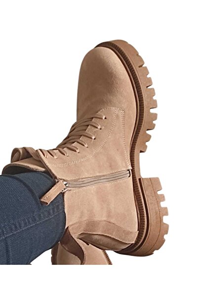 Zera kahve süet hakiki deri kadın bot